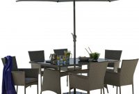 Home Havana 6 Seater Rattan Effect Patio Set Grey Garden regarding dimensions 840 X 1000