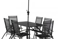Home Milan 6 Seater Metal Patio Set Black Garden Table regarding measurements 840 X 1000
