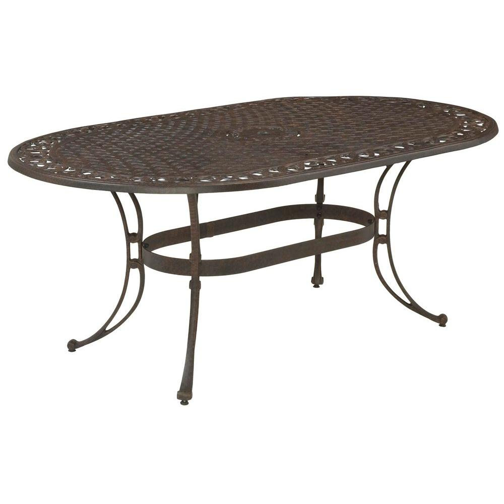 Homestyles Biscayne 72 In X 42 In Bronze Oval Patio Dining for dimensions 1000 X 1000