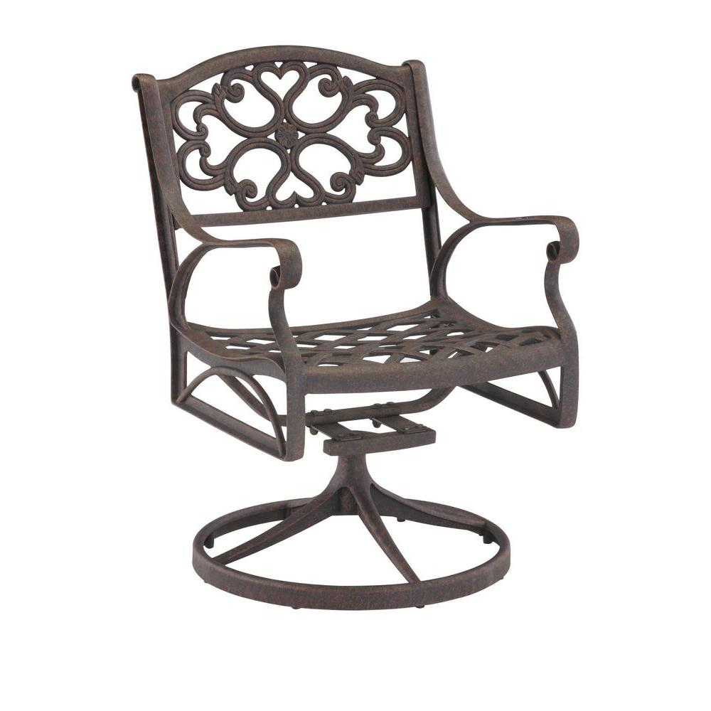Homestyles Biscayne Bronze Swivel Patio Dining Chair with size 1000 X 1000