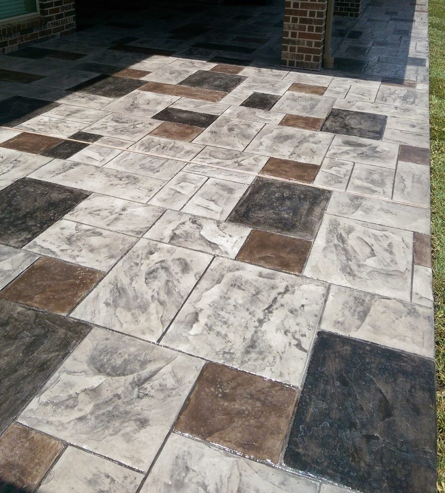Houston Stamped Concrete Patterns Patio Patio Traditional for size 894 X 990