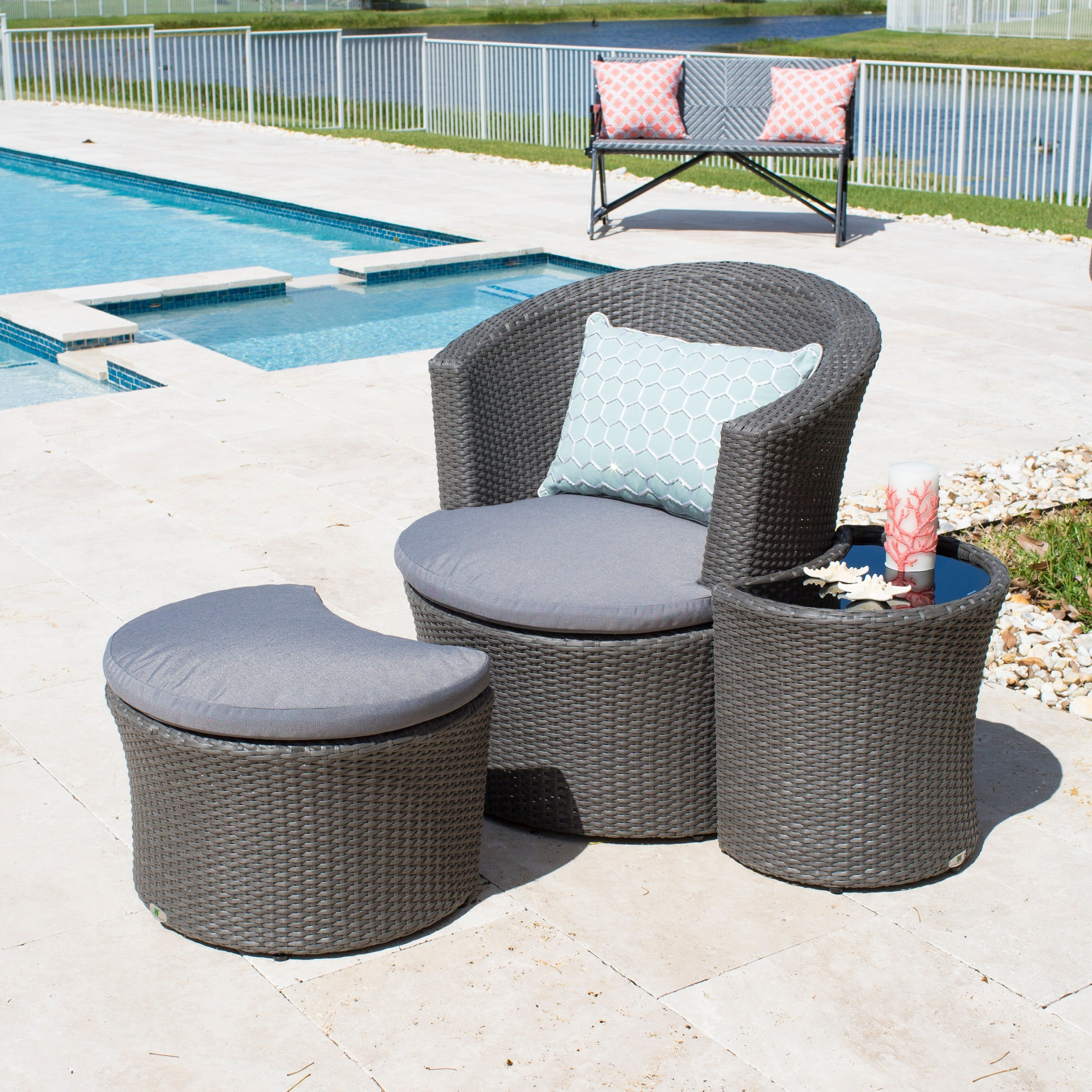 Insideout Mix Outdoor Grey Resin Wicker Rattan Lounge Chair Ottoman Side Table Set pertaining to measurements 3500 X 3500