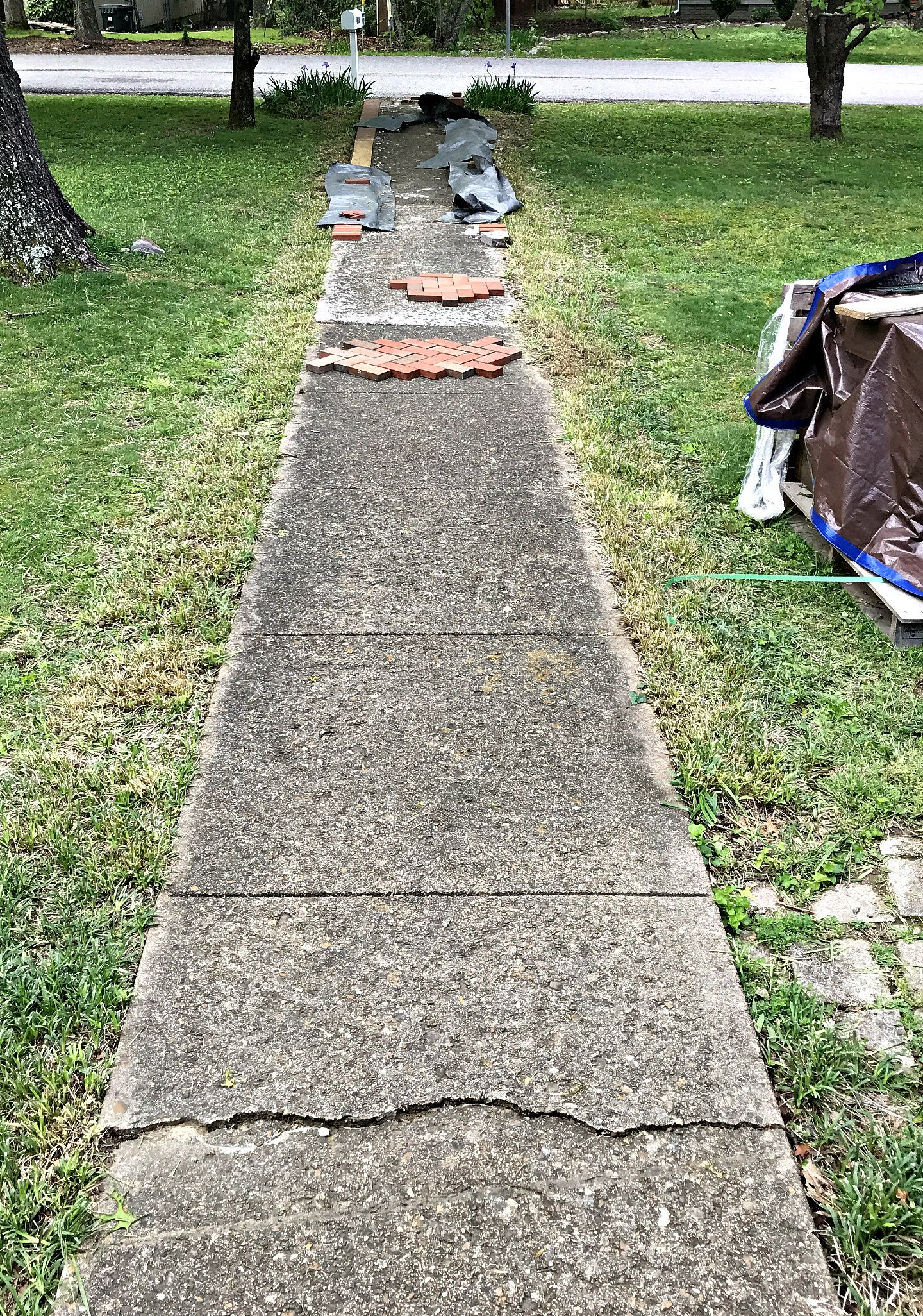 Installing Brick Pavers Over Existing Cement Sidewalk pertaining to size 1440 X 2052