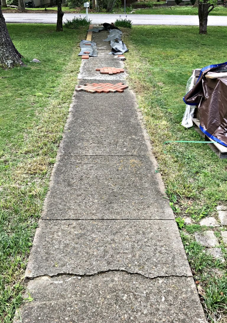 Installing Brick Pavers Over Existing Cement Sidewalk throughout proportions 768 X 1094