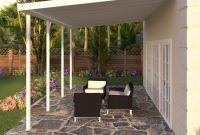 Integra 10 Ft X 16 Ft White Aluminum Attached Solid Patio Cover With 4 Posts Maximum Roof Load 30 Lbs regarding proportions 1000 X 1000