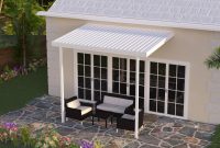 Integra 12 Ft X 8 Ft White Aluminum Attached Solid Patio Cover With 2 Posts 10 Lbs Live Load throughout dimensions 1000 X 1000