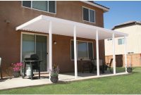 Integra 22 Ft X 10 Ft White Aluminum Attached Solid Patio Cover With 5 Posts 20 Lbs Live Load inside sizing 1000 X 1000