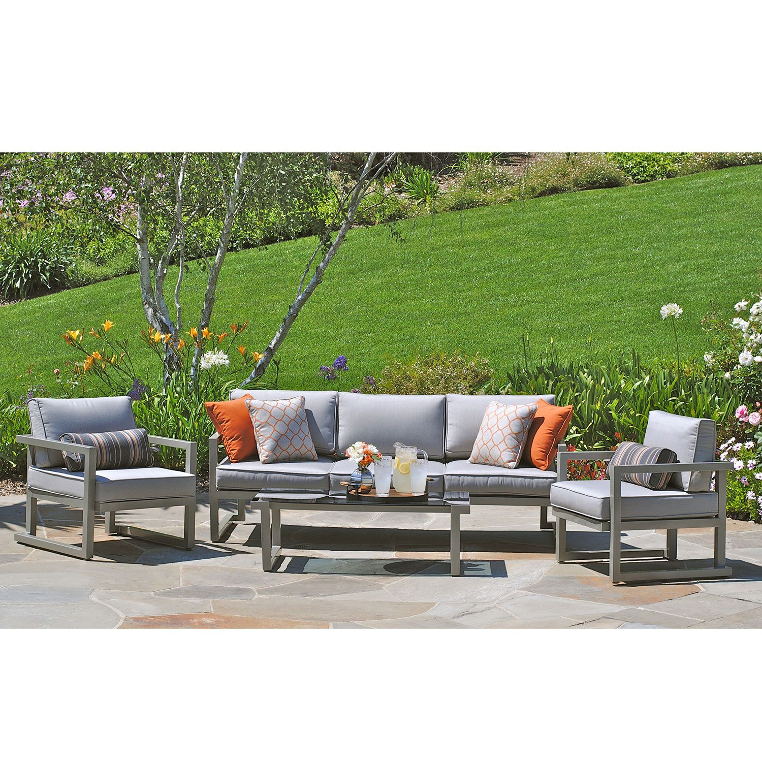 Kelowna Aluminum 4 Piece Patio Seating Set Sams Club throughout sizing 1500 X 1500