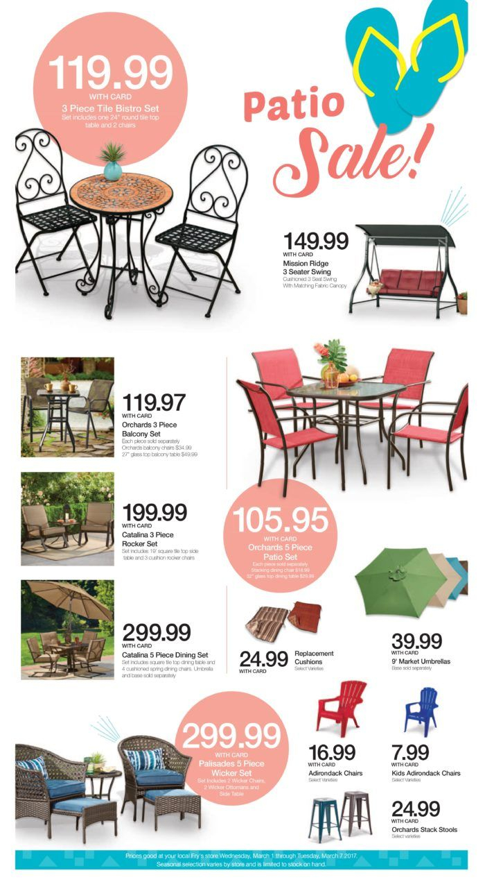 Kroger And Frys Patio Furniture Selection Patio Bistro inside proportions 700 X 1271