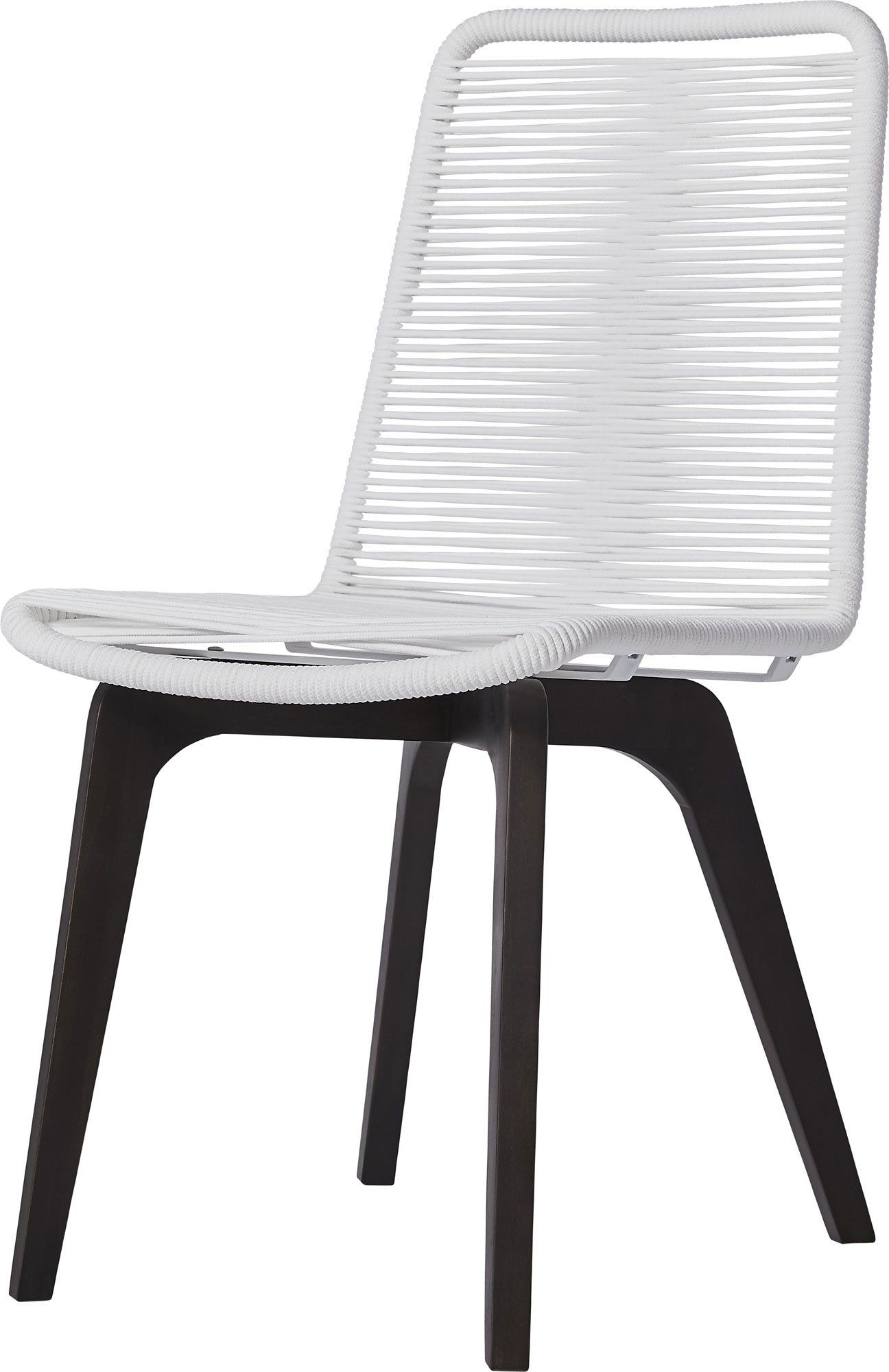 Laced Dining Chair In White Cord And Dark Eucalyptus with regard to measurements 1296 X 2000