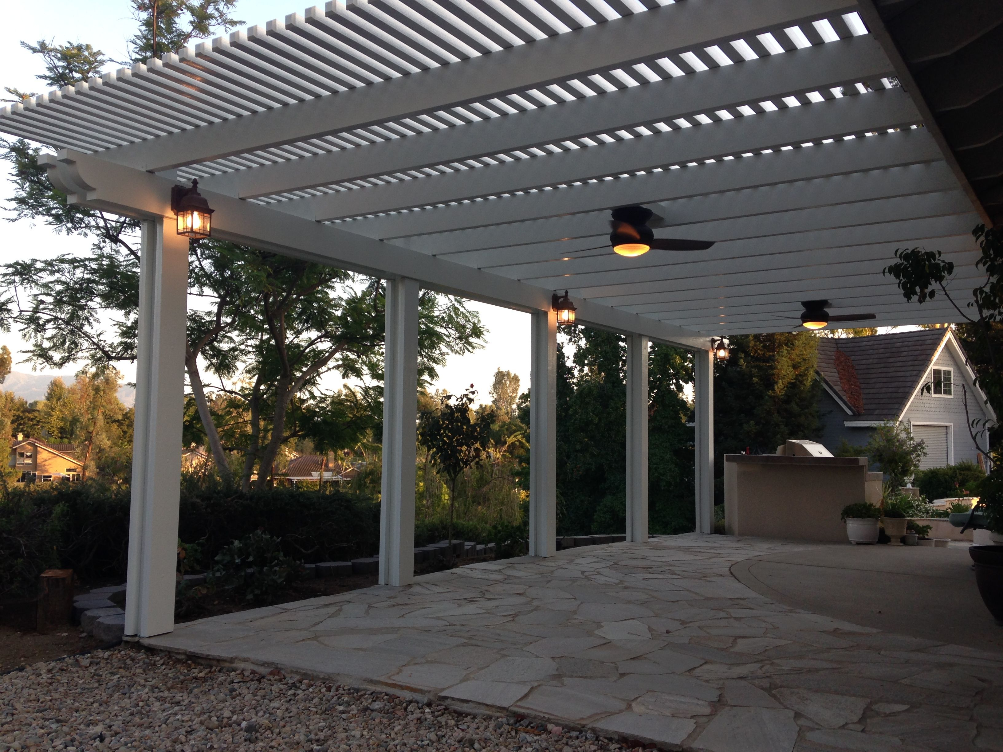 Lattice Patio With Electrical Upgrades Fans Lights And in dimensions 3264 X 2448