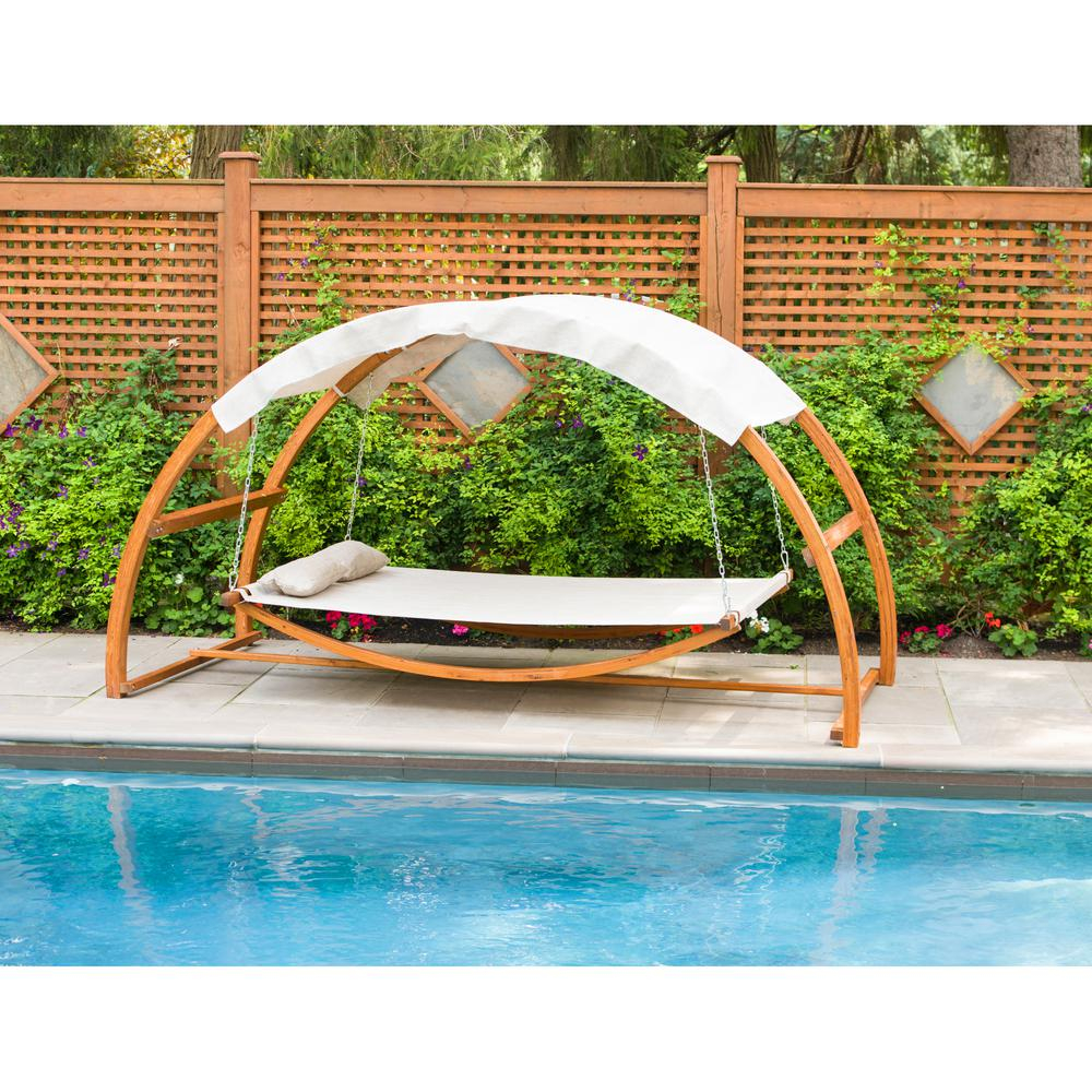 Leisure Season Patio Swing Bed With Canopy intended for dimensions 1000 X 1000