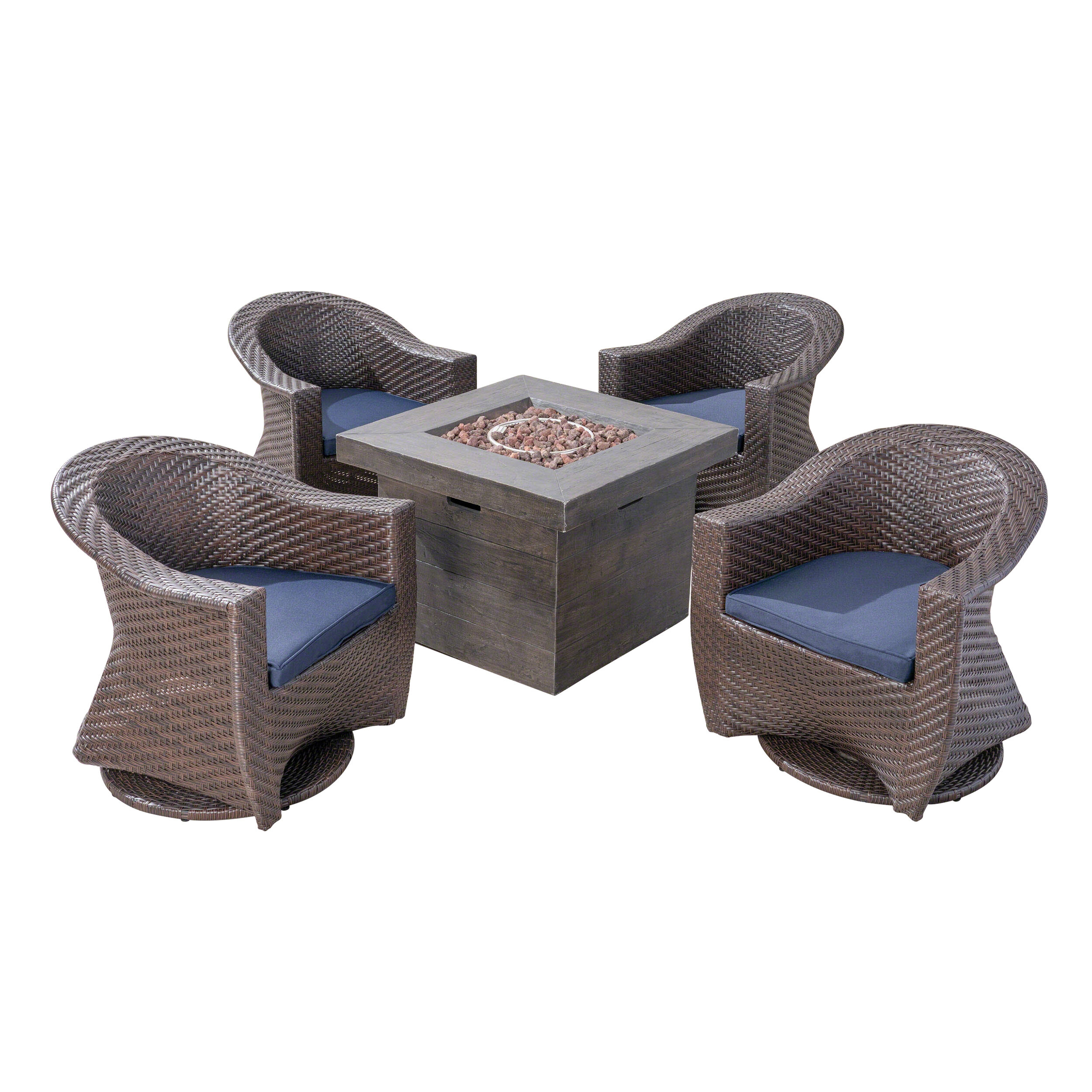 Longshore Tides Renee Patio 5 Piece Conversation Set With regarding dimensions 2500 X 2500