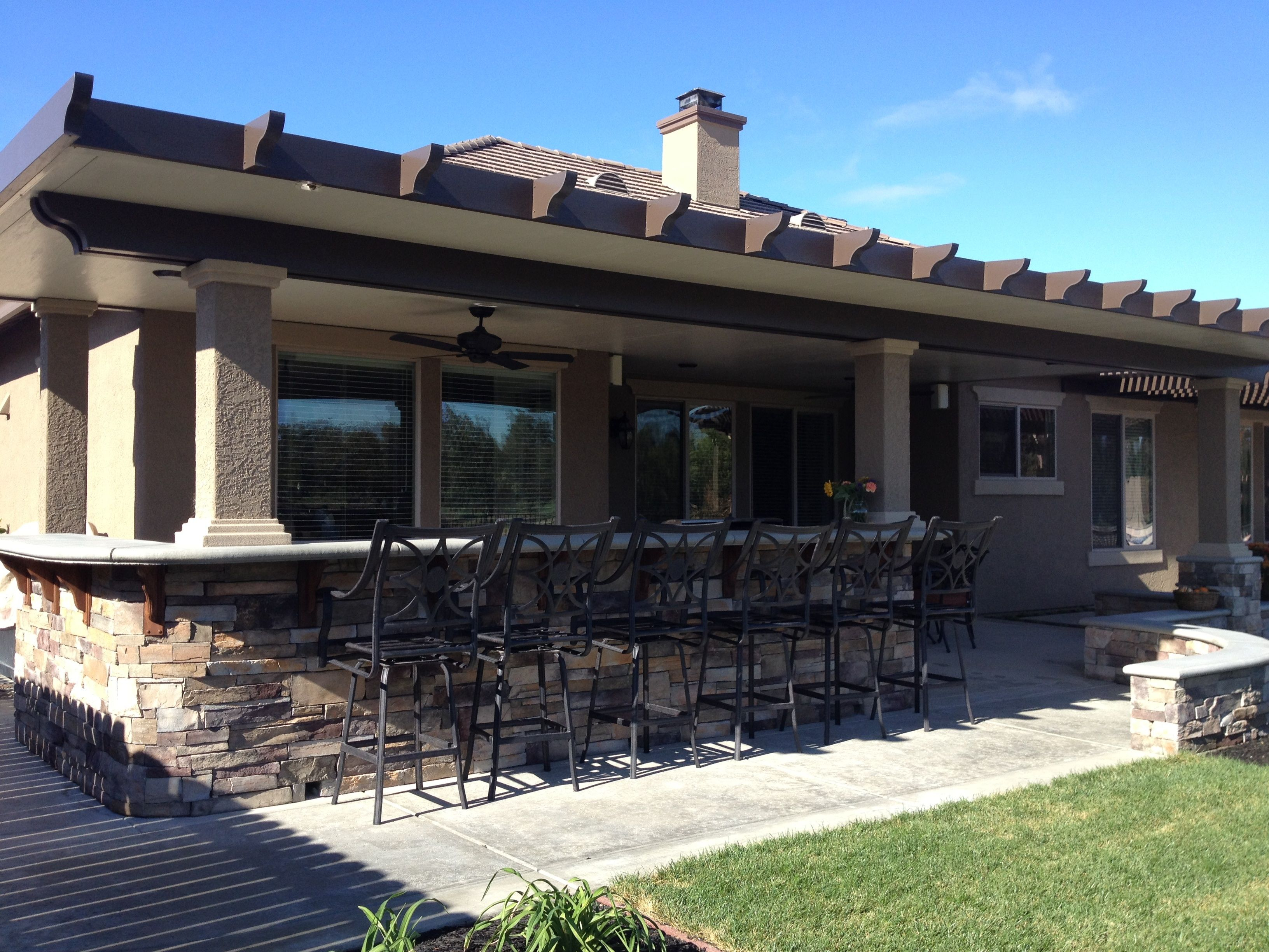 Love This Insulated Patio Cover With Outdoor Kitchen Done throughout proportions 3264 X 2448