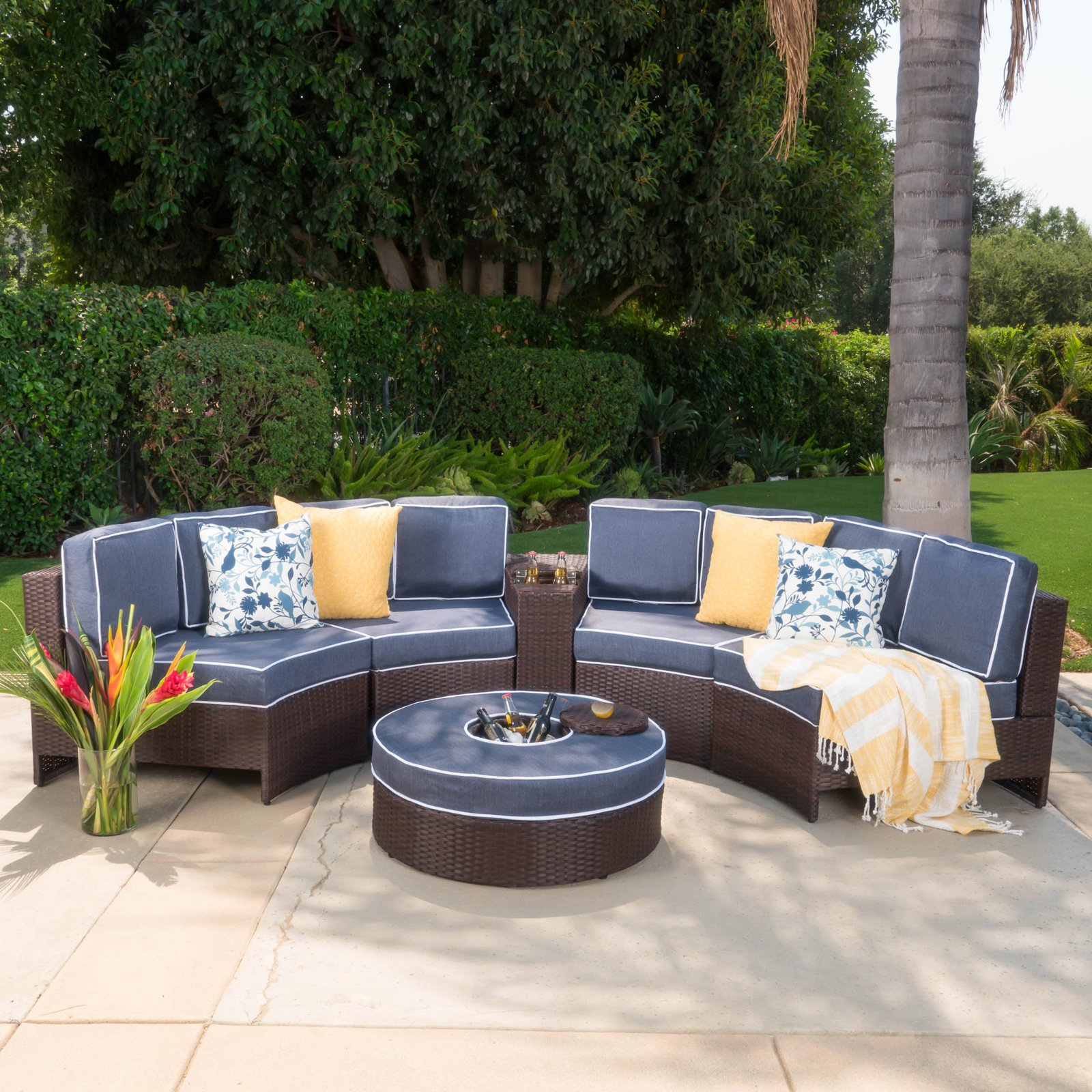 Madras Zanzibar All Weather Wicker 6 Piece Patio with measurements 1600 X 1600