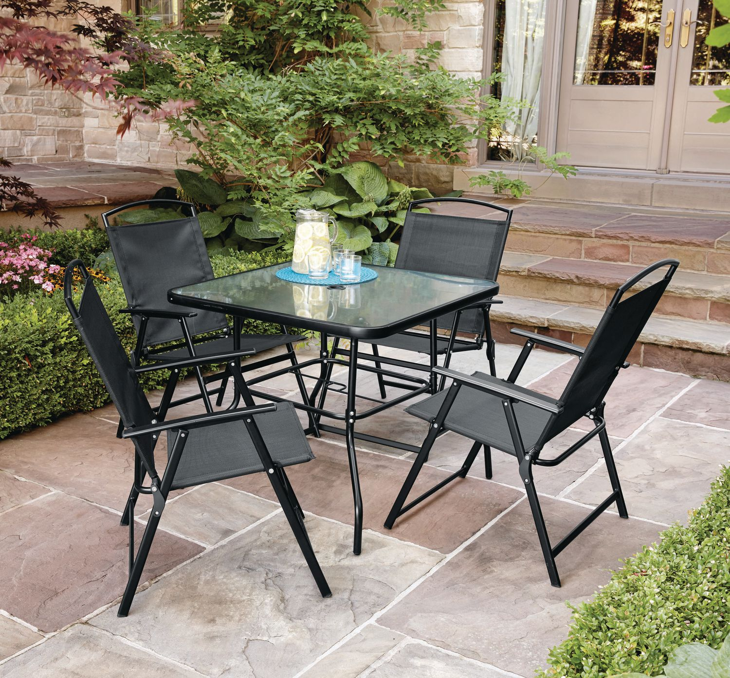 Mainstays Cranston 5 Piece Folding Dining Set within measurements 1500 X 1393