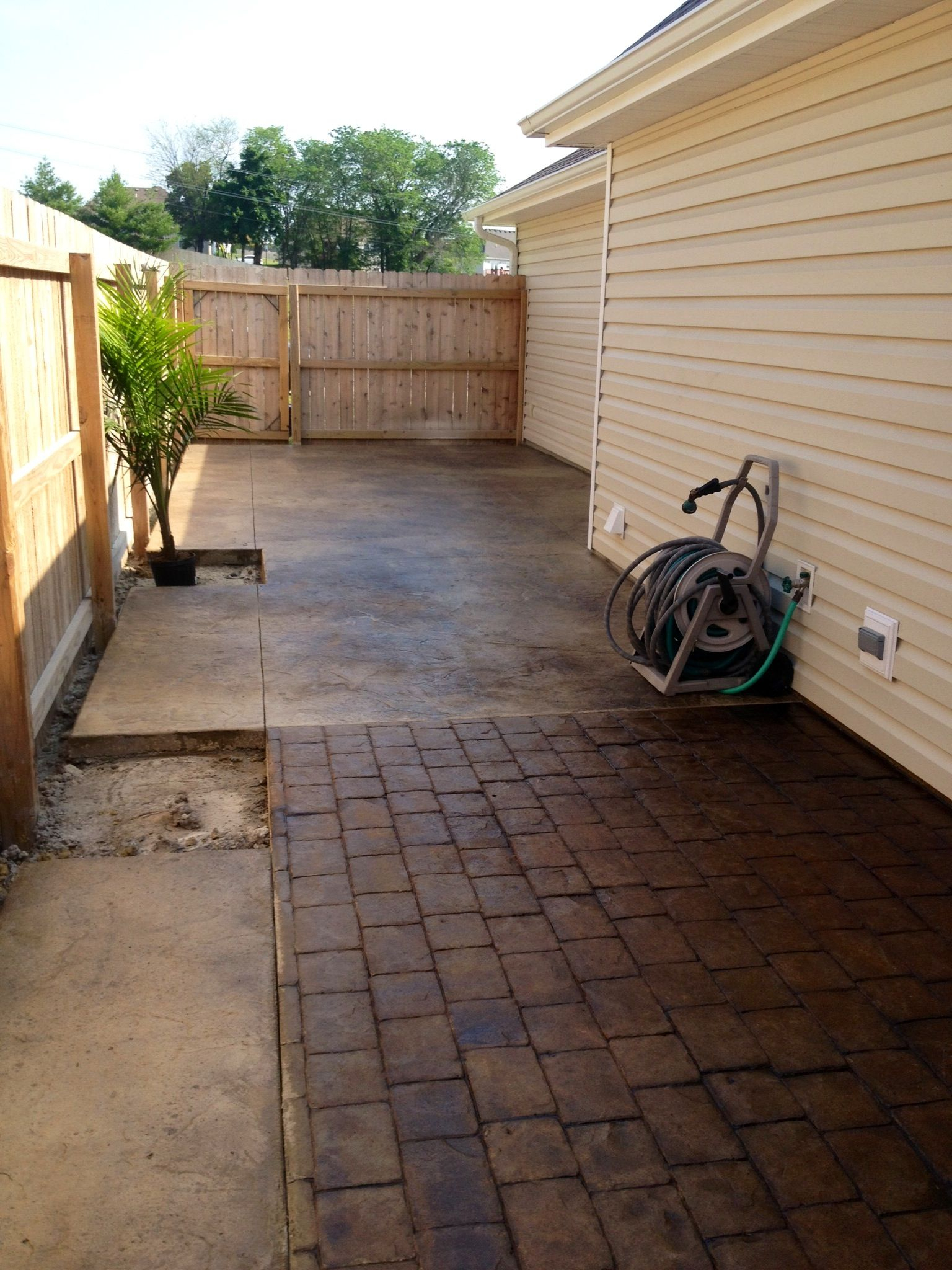 Making A Small Side Yard Into A Beautiful Patio Using with proportions 1536 X 2048