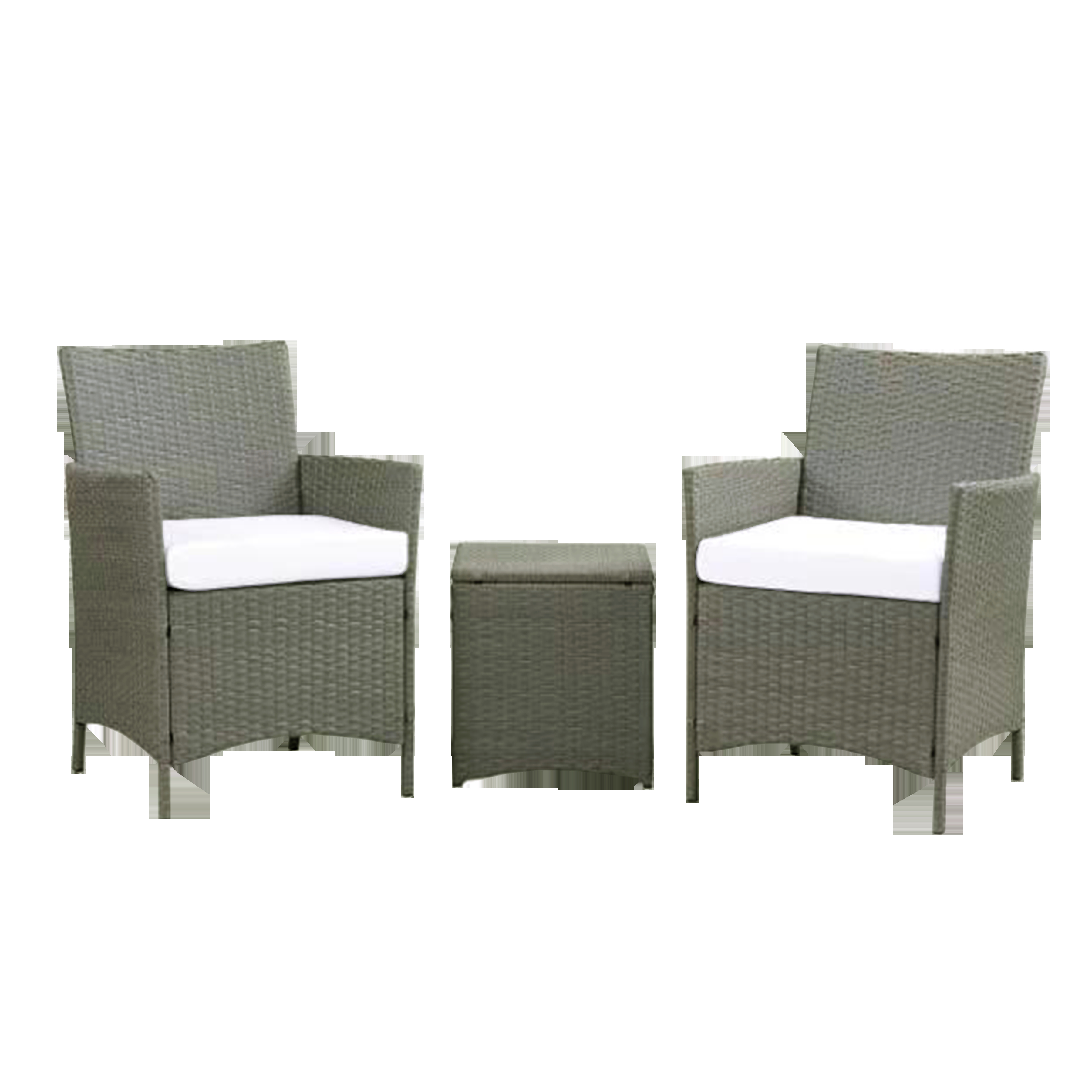 Milton Armchairs With Side Table Outdoor Set White In 2019 with regard to measurements 3600 X 3600