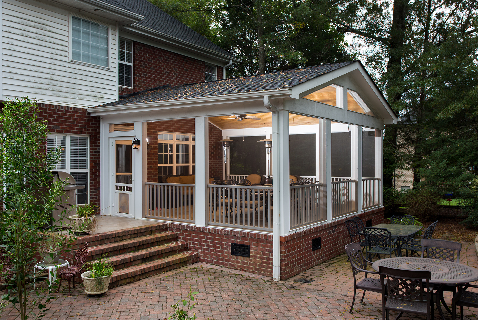Mooresville Screened In Concrete Patio Alair Homes Lake Norman intended for sizing 1900 X 1272
