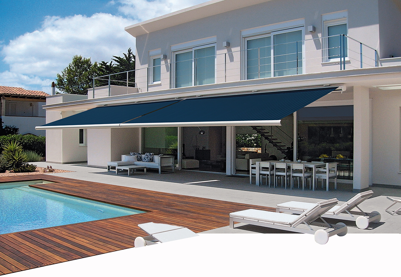 Motorized Retractable Awnings Houston Sunesta Awnings with proportions 1285 X 888