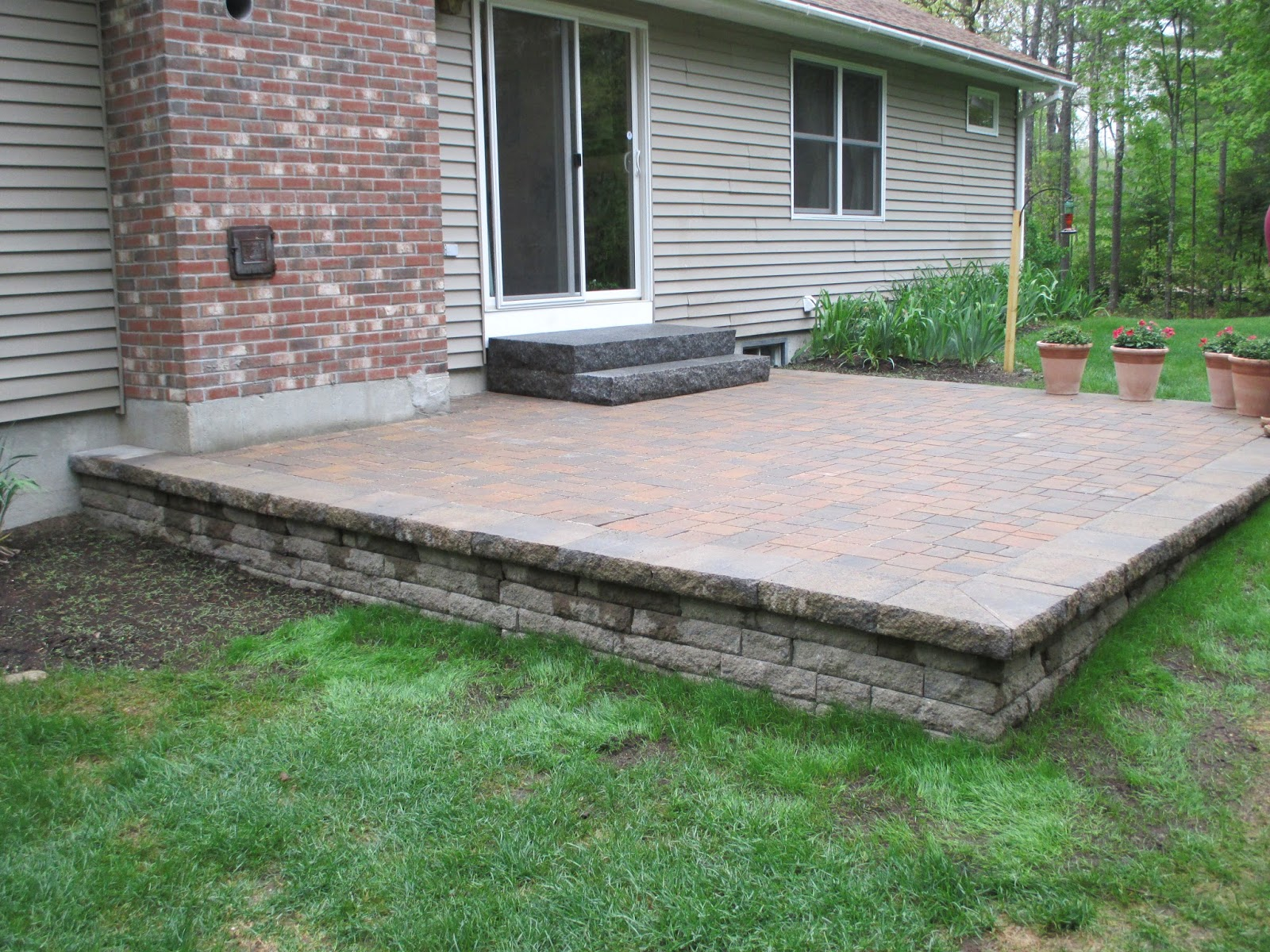 Natures Elite Landscaping Raised Paver Patios Meredith New throughout proportions 1600 X 1200