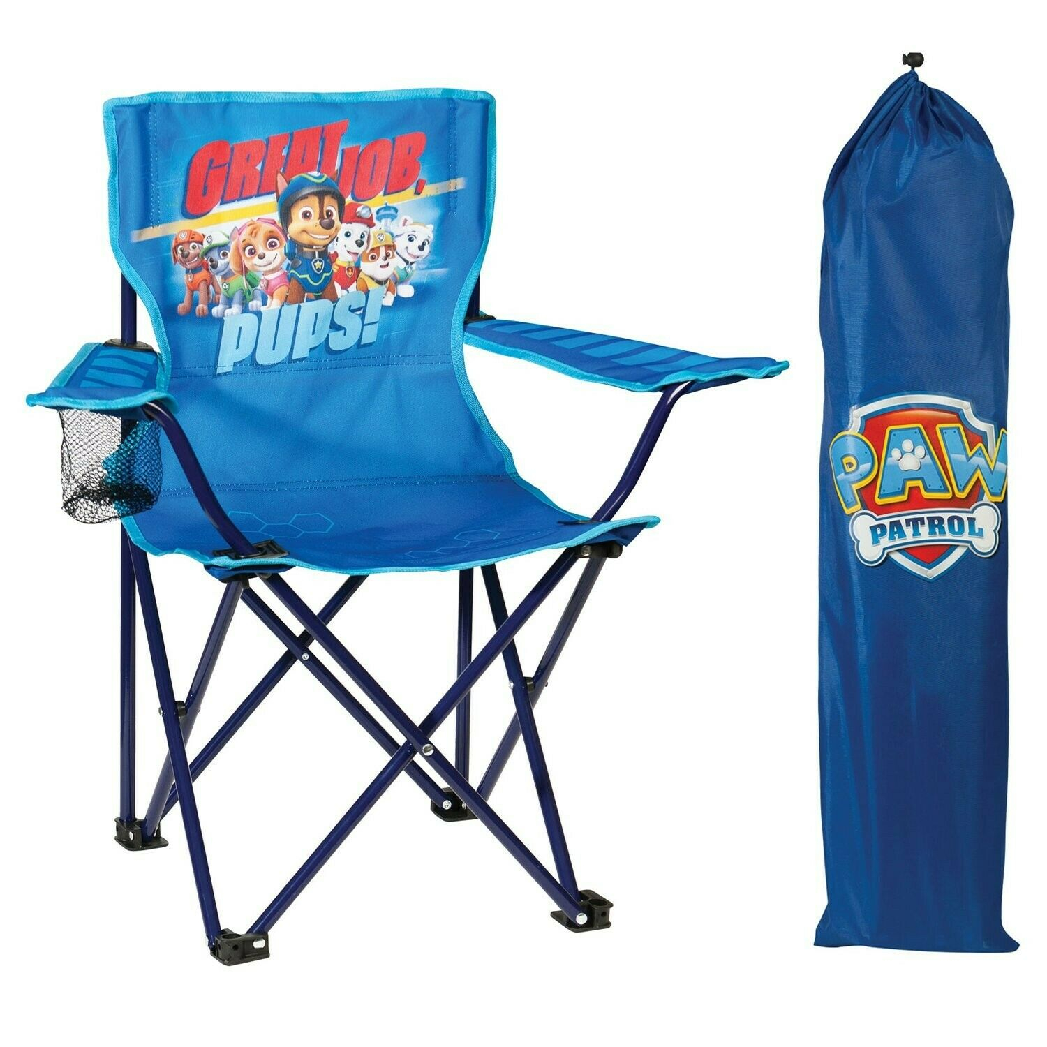 Nickelodeon Paw Patrol Fold N Go Chair With Storage Bag Blue within proportions 1500 X 1500