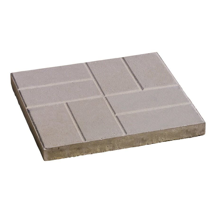 Oldcastle Grey Concrete Brickface Patio Stone Common 16 In with regard to size 900 X 900