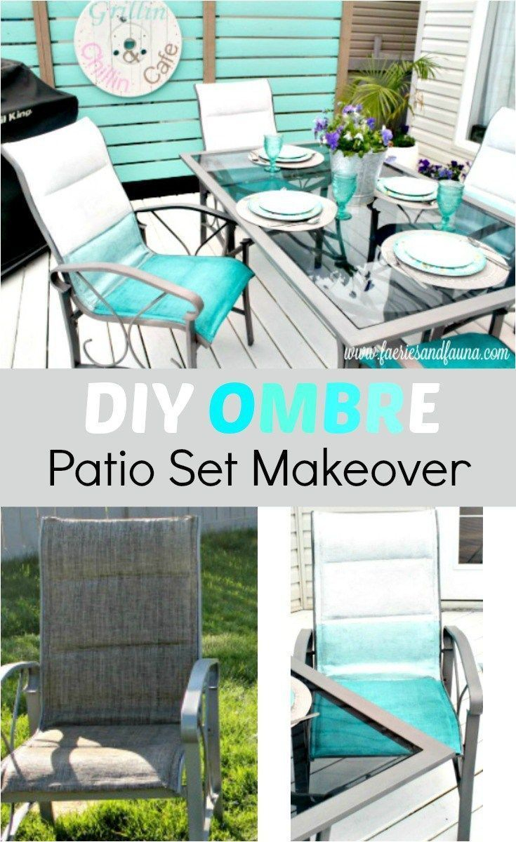 Ombre Chalk Paint Patio Chair Makeover Patio Furniture in size 735 X 1200