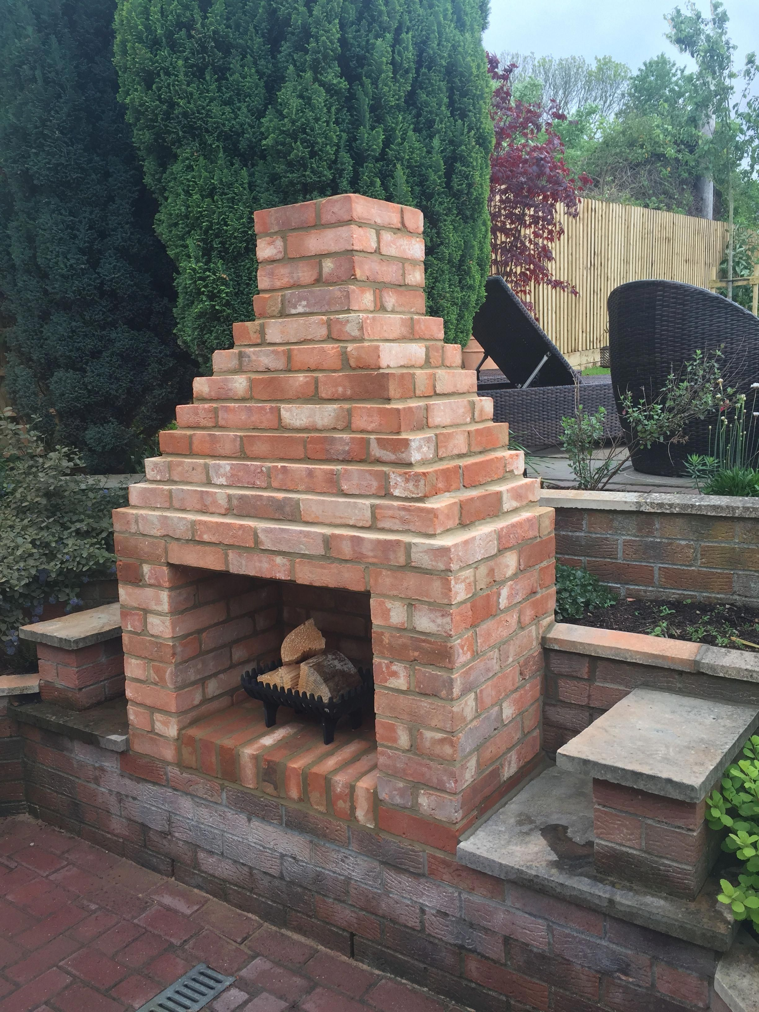 Our New Brick Outside Fireplace Updateoutdoorlivingspace throughout sizing 2448 X 3264