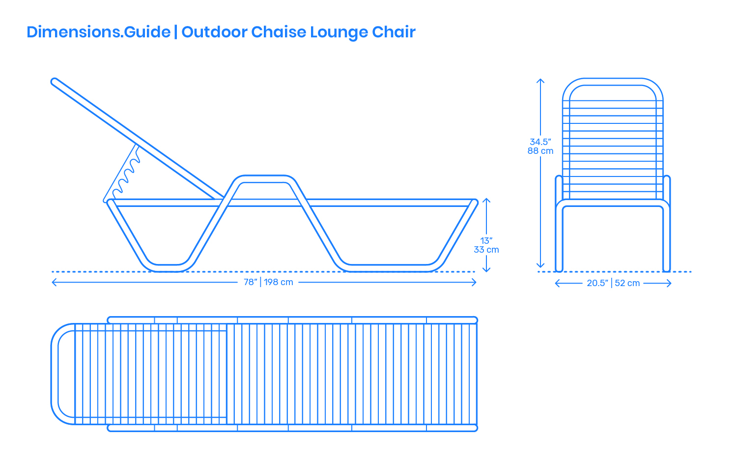 Outdoor Chaise Lounge Chair Dimensions Drawings throughout dimensions 1500 X 950