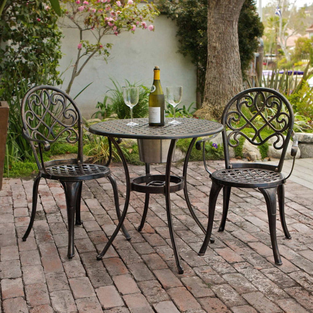 Outdoor Cool 3 Piece Metal Bistro Set Your Home Idea 3 throughout proportions 1020 X 1020