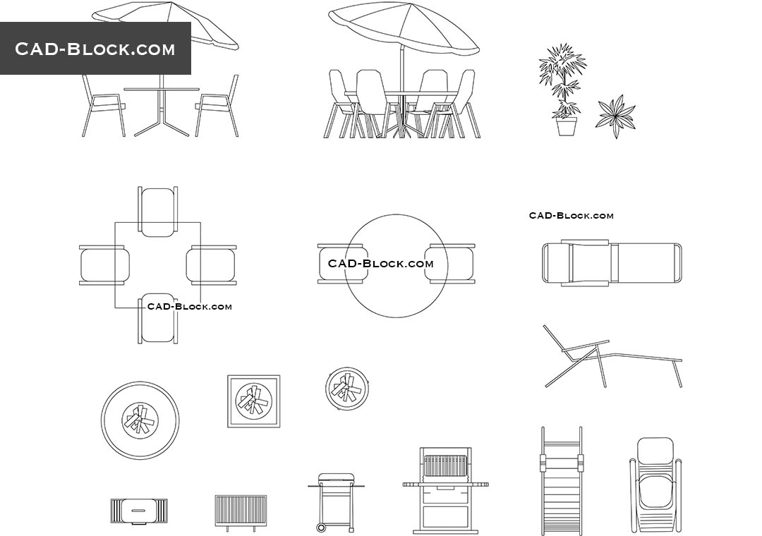 Outdoor Furniture Cad Blocks Free intended for measurements 1080 X 760