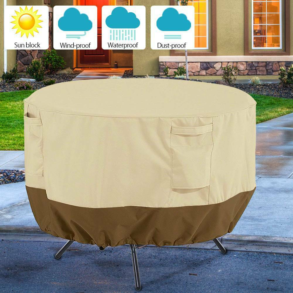 Outdoor Garden Round Table Cover Waterproof Patio Furniture Set Large Small for sizing 1000 X 1000