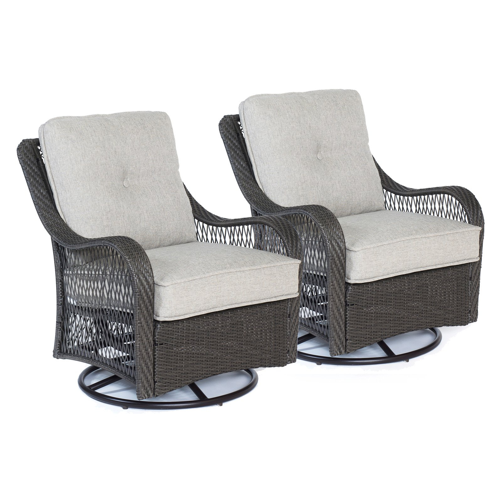 Outdoor Hanover Orleans Wicker Swivel Rocking Chair Set Of throughout dimensions 1600 X 1600