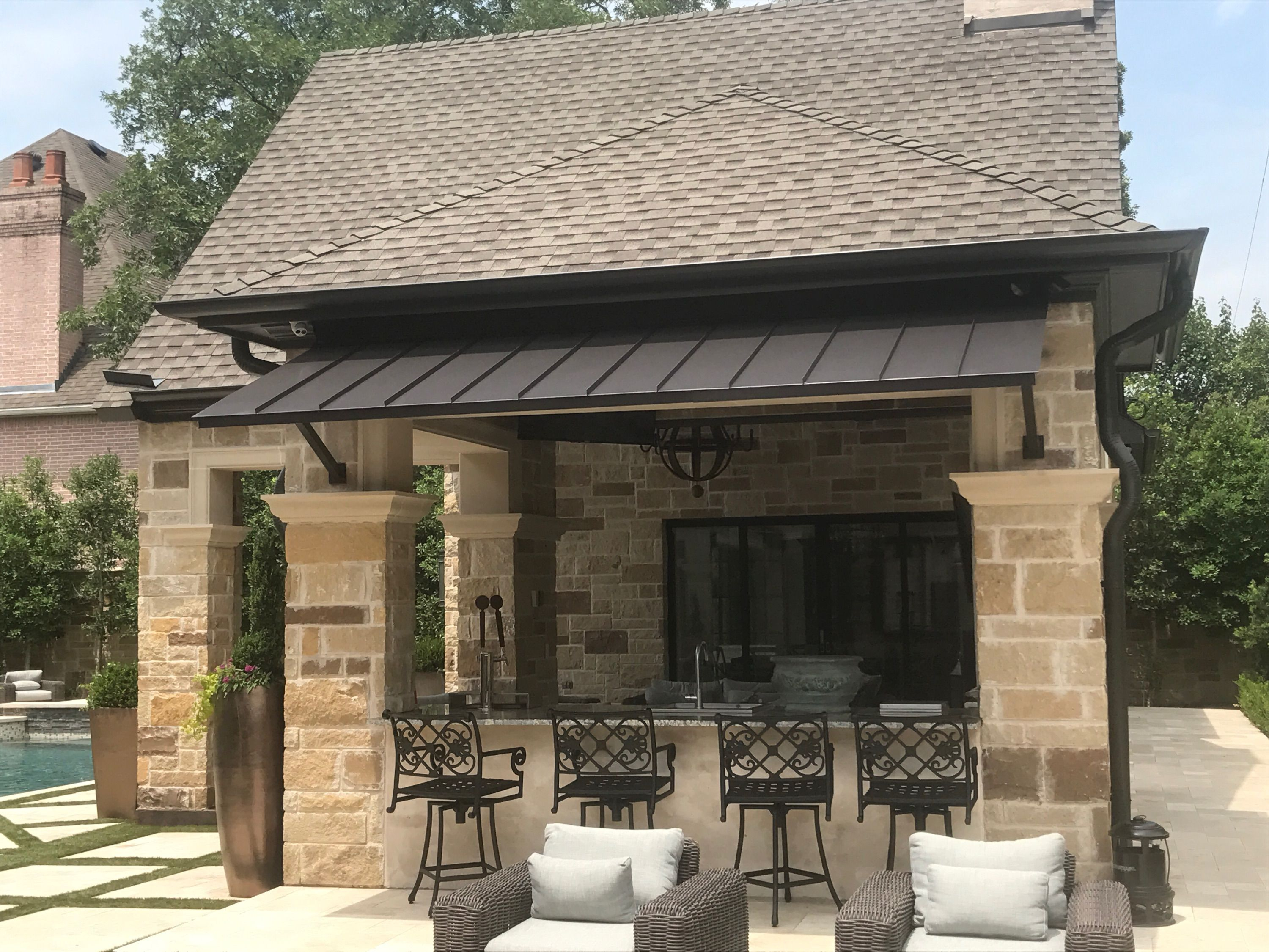 Outdoor Kitchen Awning Standing Seam Metal Roof Awning regarding proportions 3000 X 2250