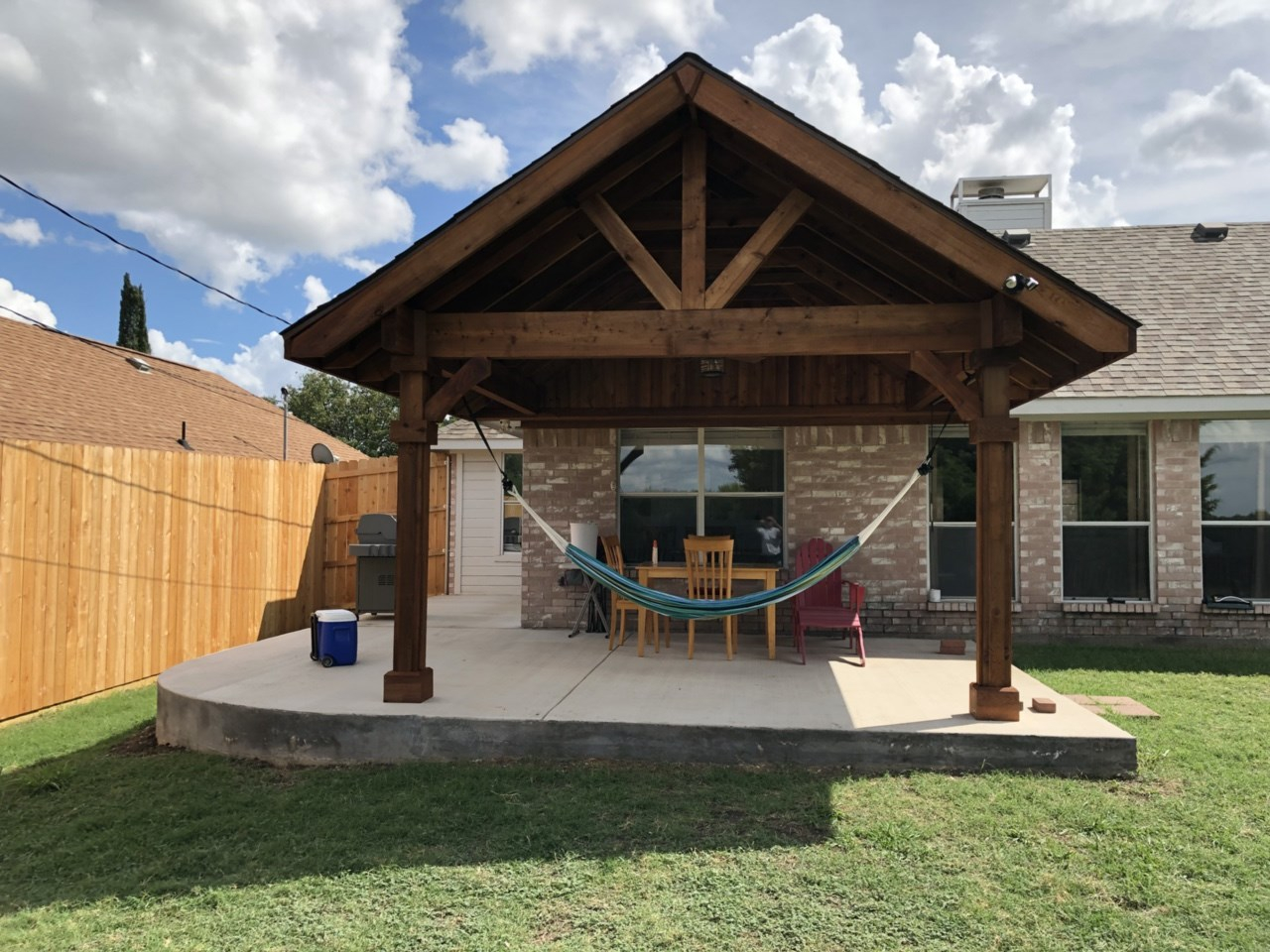 Outdoor Living Rustic Patio Cover In Frisco Texas inside sizing 1280 X 960