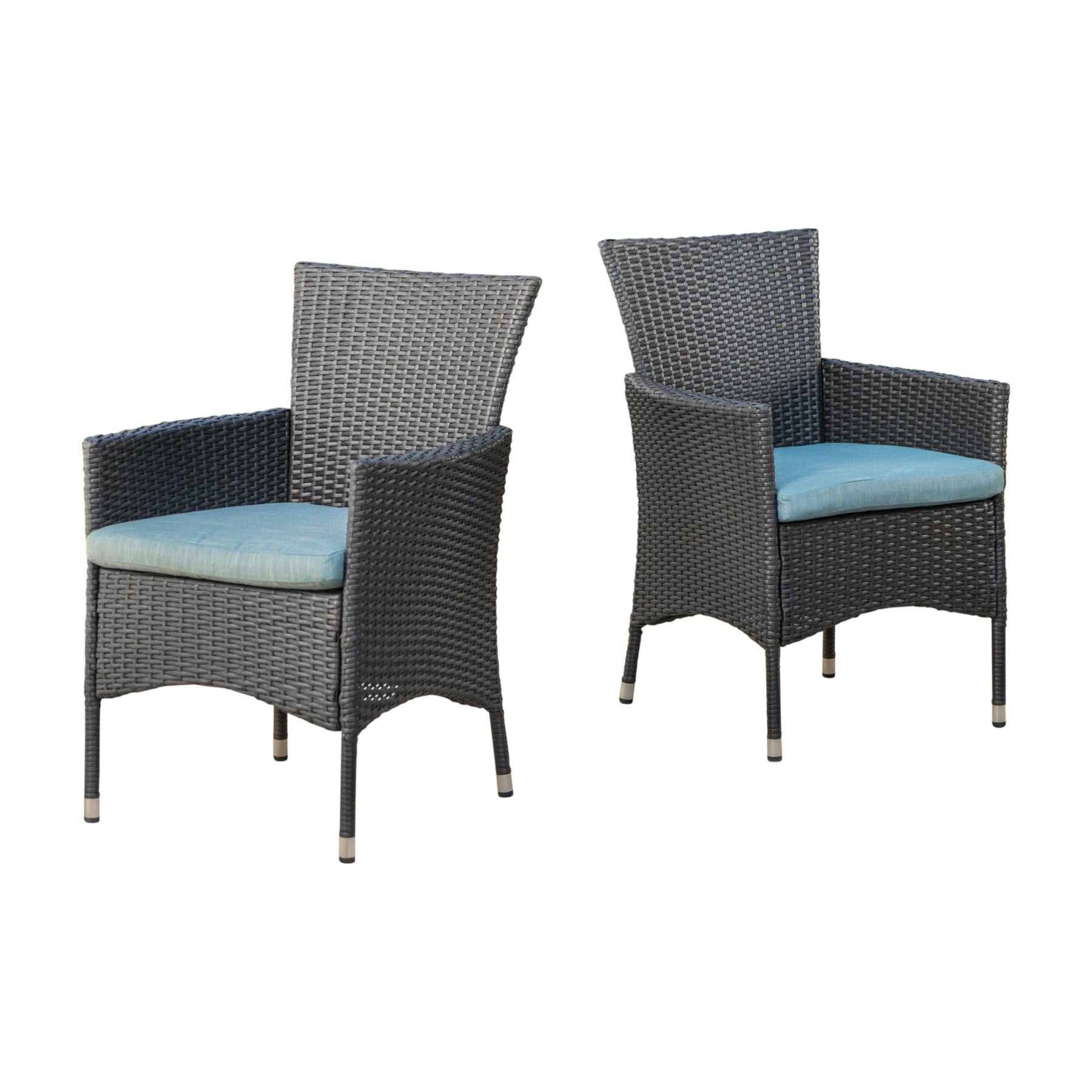 Outdoor Wicker Stacking Chairs Set Of 2 Patio Furniture with regard to sizing 1800 X 1800