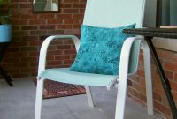 Painted Patio Sling Chair In Mint Green Jade With Batik Teal for sizing 1536 X 2048