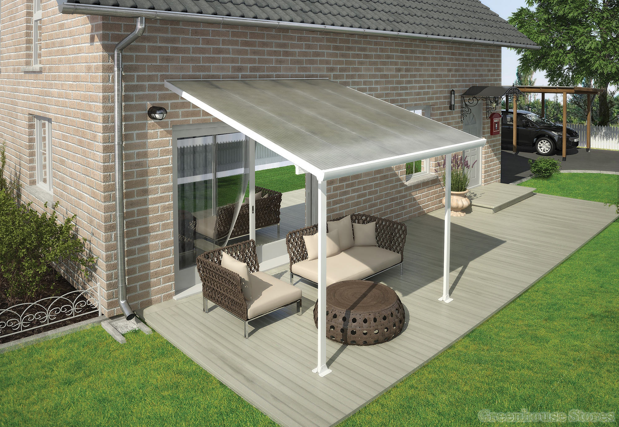 Palram Feria 3m Patio Cover In 7 Lengths throughout sizing 2000 X 1379
