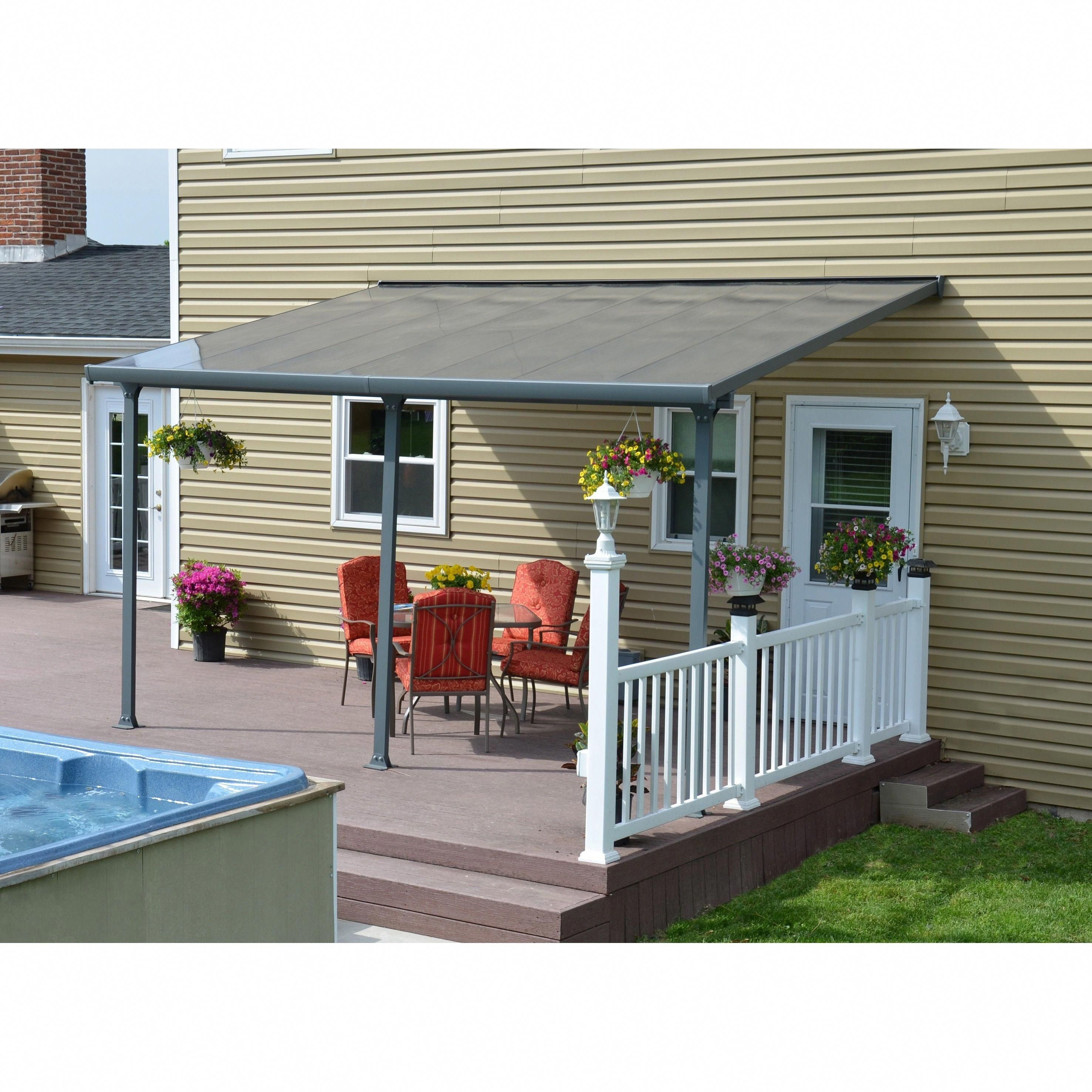 Palram Feria Grey Patio Cover 10 X 14 Feria Patio Cover inside proportions 2953 X 2953