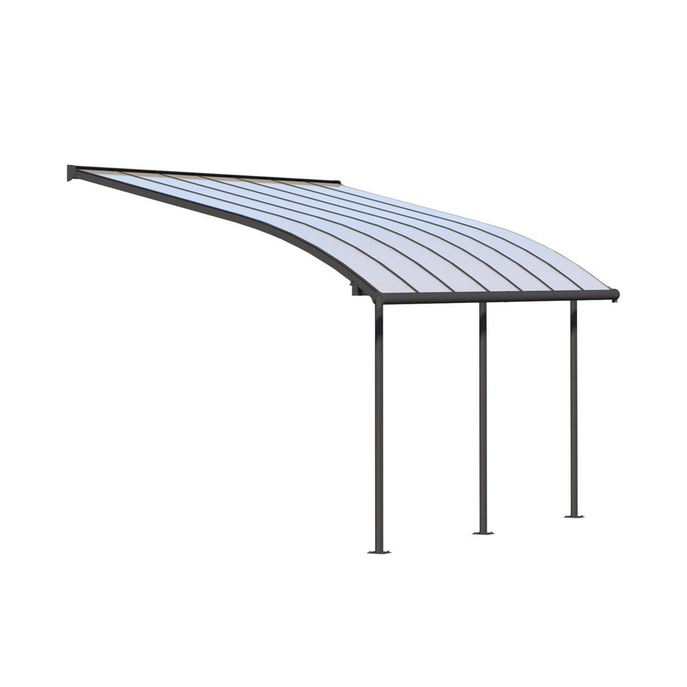 Palram Joya 10 Ft X 14 Ft Grey Patio Cover Awning with sizing 1000 X 1000