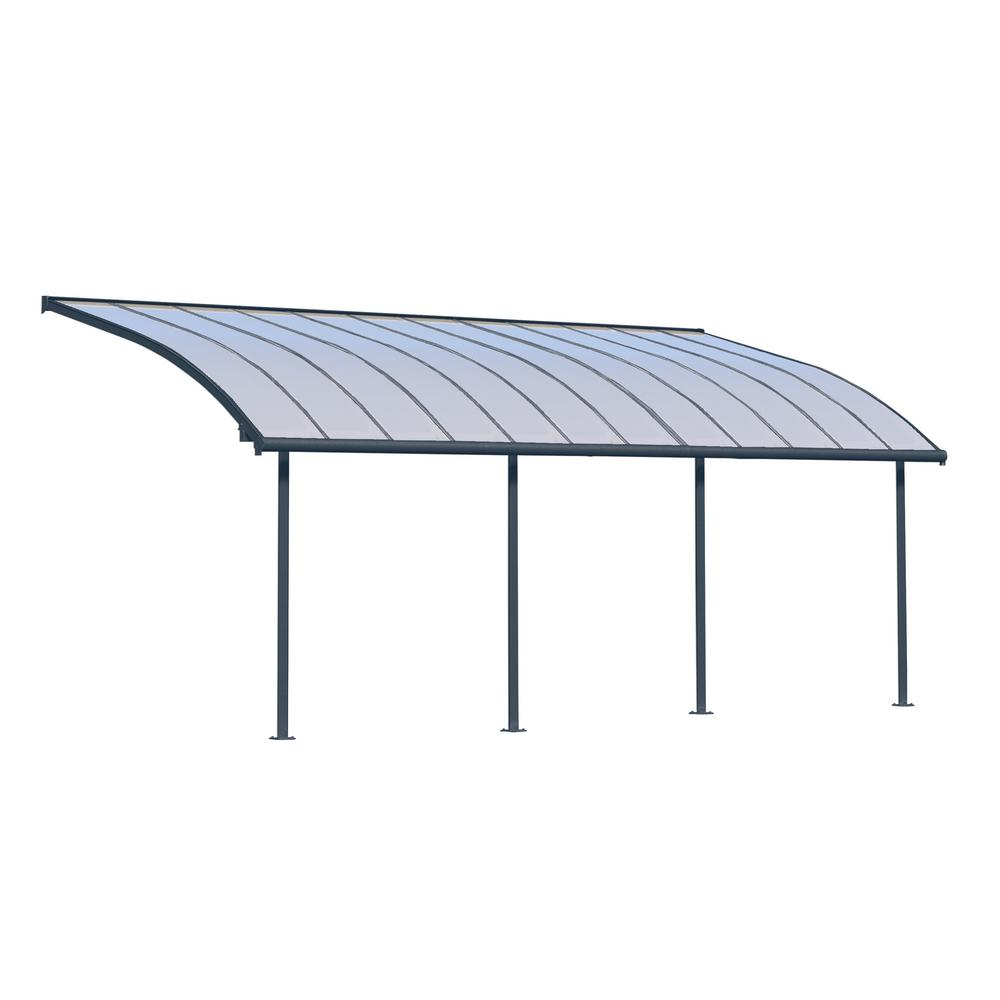 Palram Joya 10 Ft X 24 Ft Grey Patio Cover Awning inside size 1000 X 1000