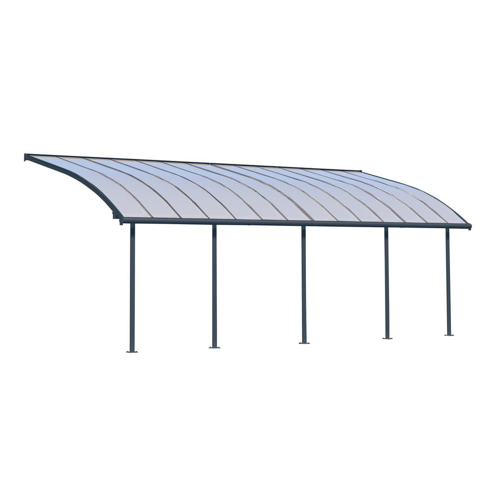 Palram Joya 10 Ft X 28 Ft Grey Patio Cover Awning pertaining to measurements 1000 X 1000