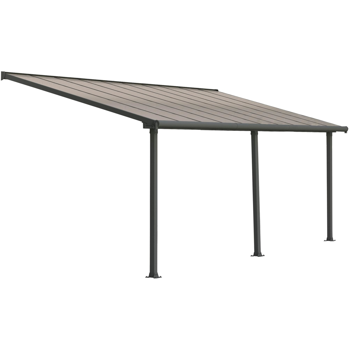 Palram Olympia 10 X 20 Ft Patio Cover Graybronze regarding proportions 1134 X 1134