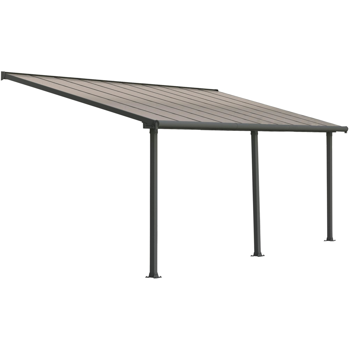 Palram Olympia 10 X 20 Ft Patio Cover Graybronze with regard to dimensions 1134 X 1134