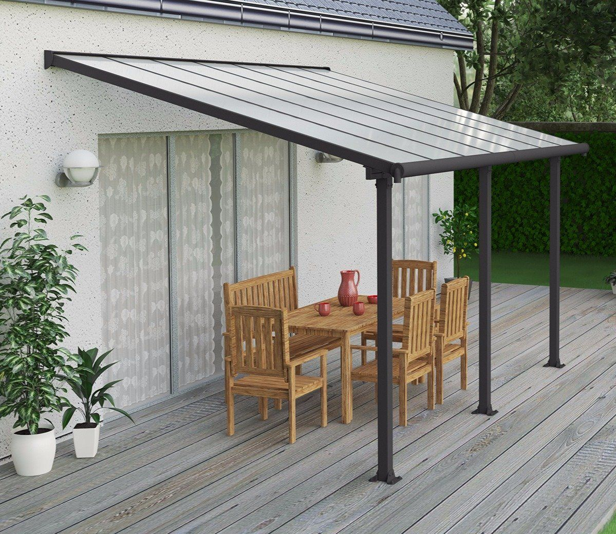 Palram Olympia Grey 14 X 9 Ft Patio Cover In 2019 Patio pertaining to measurements 1199 X 1040