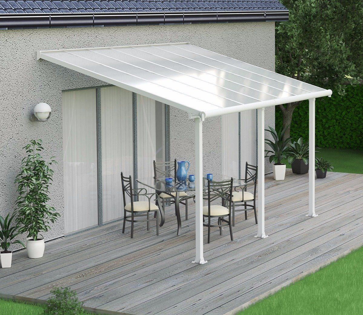 Palram Olympia White 14 X 9 Ft Patio Cover Patio Covers In pertaining to dimensions 1199 X 1040