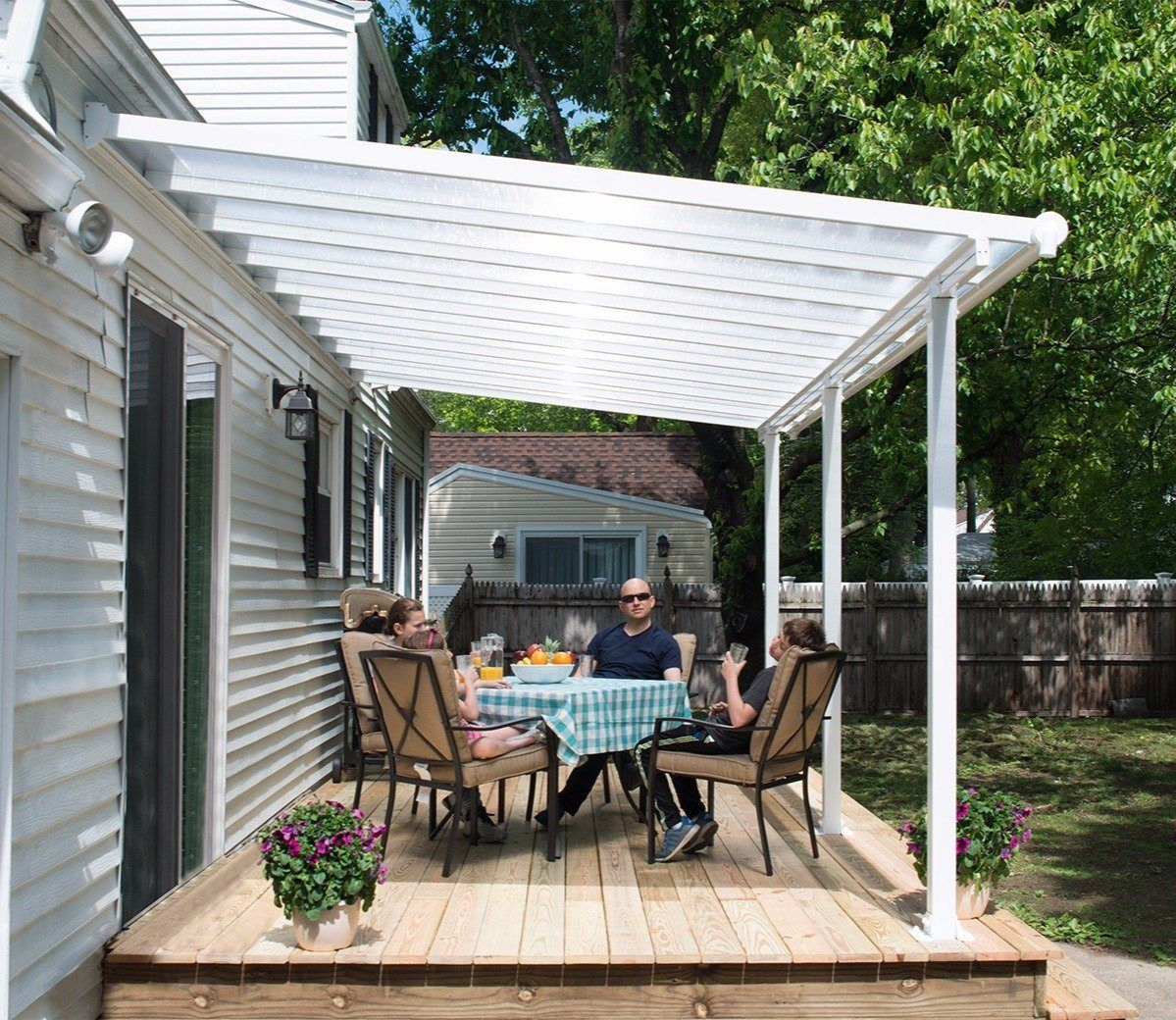 Palram Olympia White 24 X 9 Ft Patio Cover Pergola Patio with size 1199 X 1040