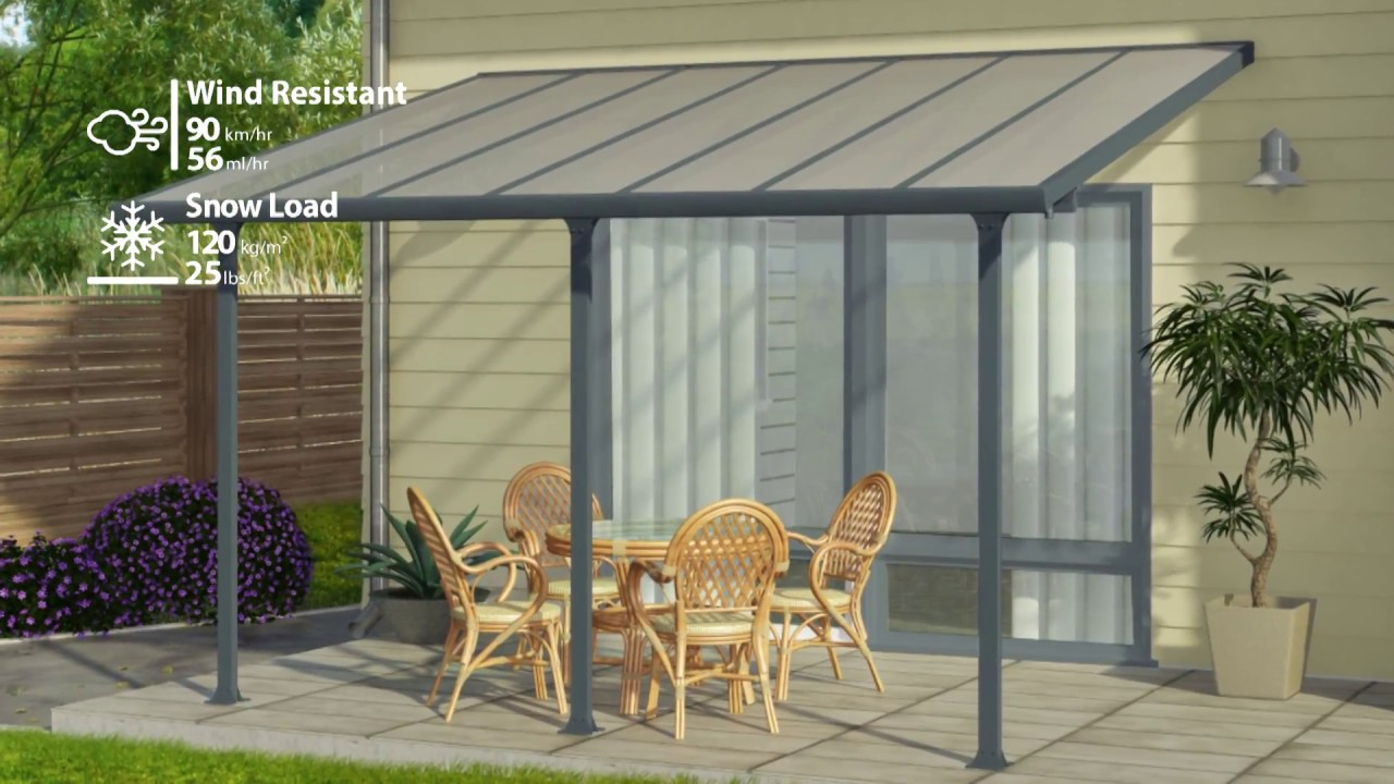 Palram Tuscany Patio Cover Pergola Awning throughout proportions 1280 X 720