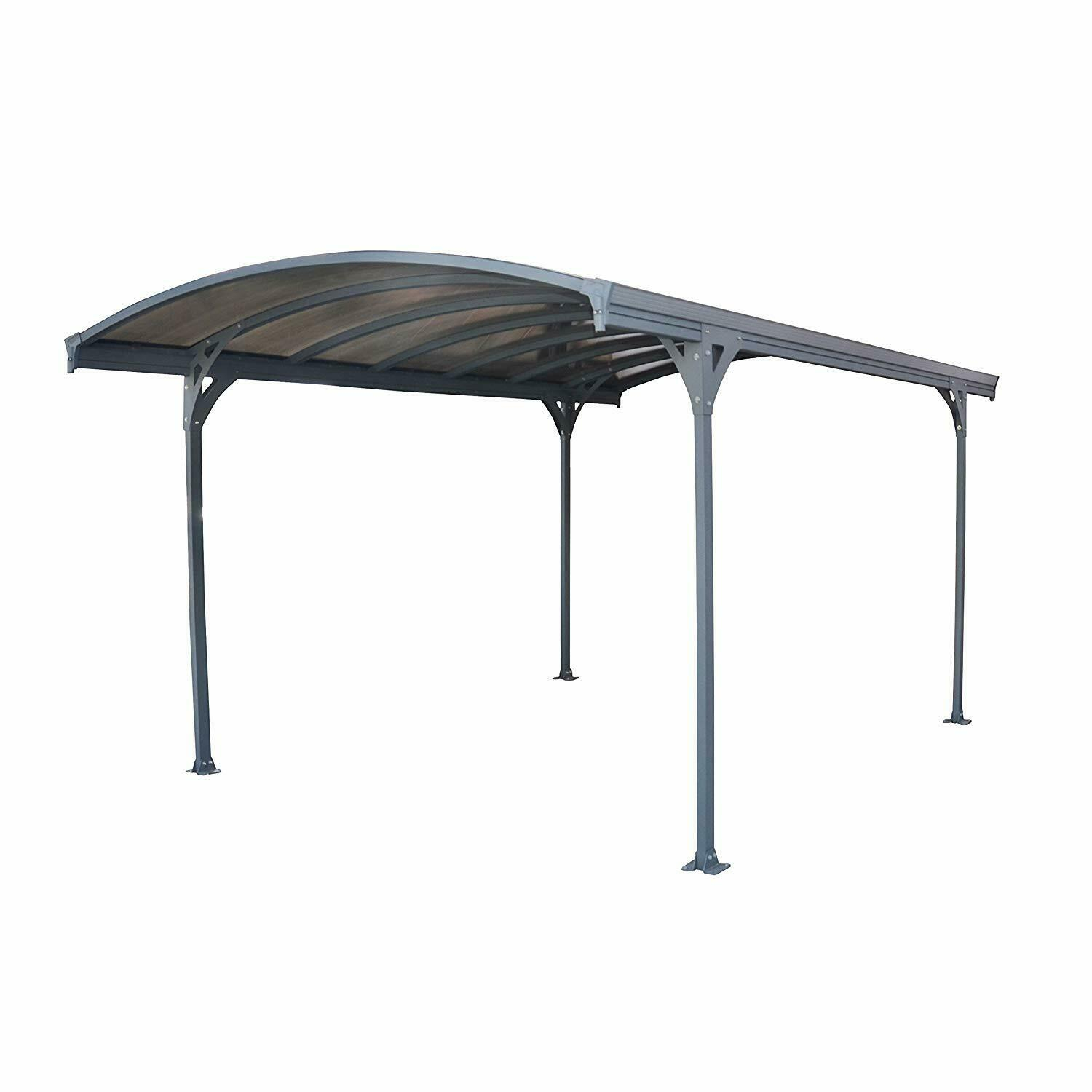 Palram Vitoria Carport Patio Cover 16 X 10 X 8 16 X 10 X 8 16 X 10 X 8 Gray inside dimensions 1500 X 1500